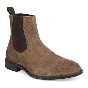 Aldo Hunter Chelsea Boots Suede Taupe Brown Elastic Ankle Boot Men’s 10.5